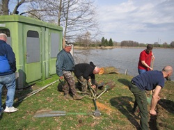Ausgraben für die Bäume