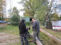 die Bootsablageplätze