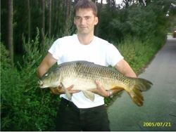 Fritz Dachsberger mit Karpfen