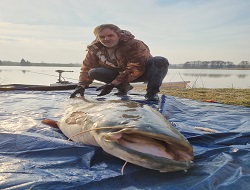 Martin Fidler mit großem Wels